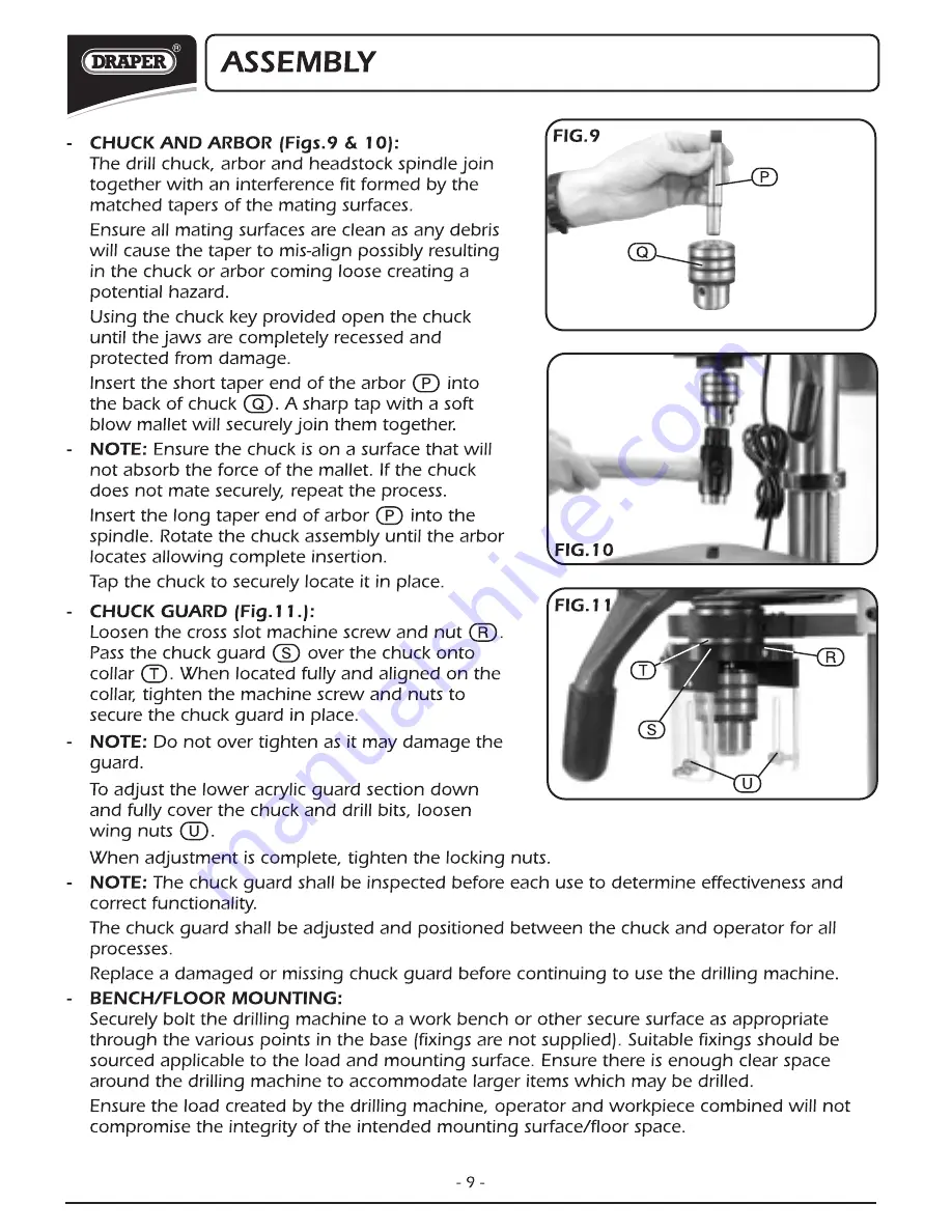 Draper GD16/16AC Instructions Manual Download Page 10