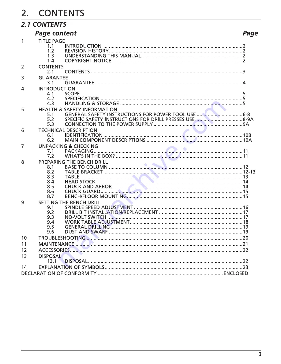 Draper GD16 Instructions For Use Manual Download Page 3