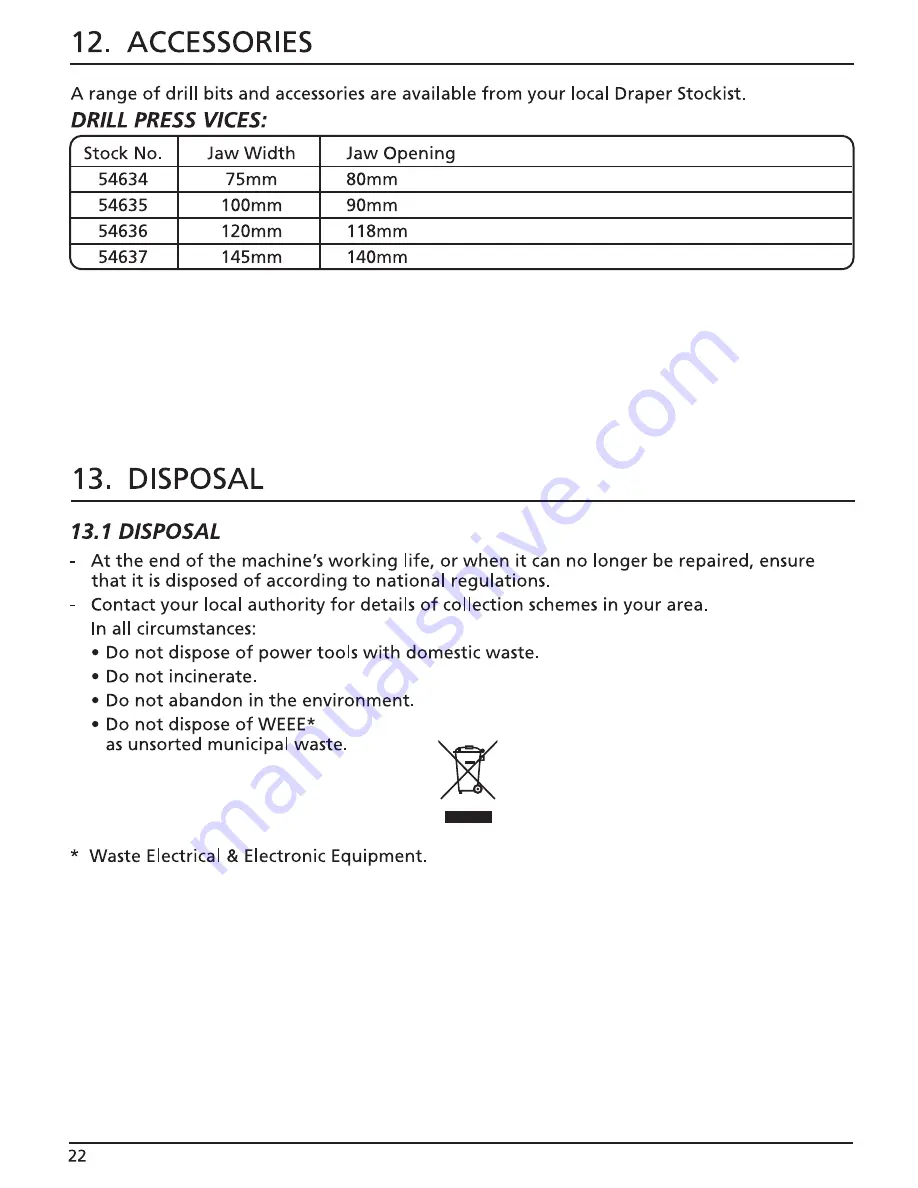 Draper GD16 Скачать руководство пользователя страница 24