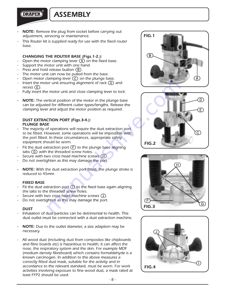 Draper MR1350K Instructions Manual Download Page 9