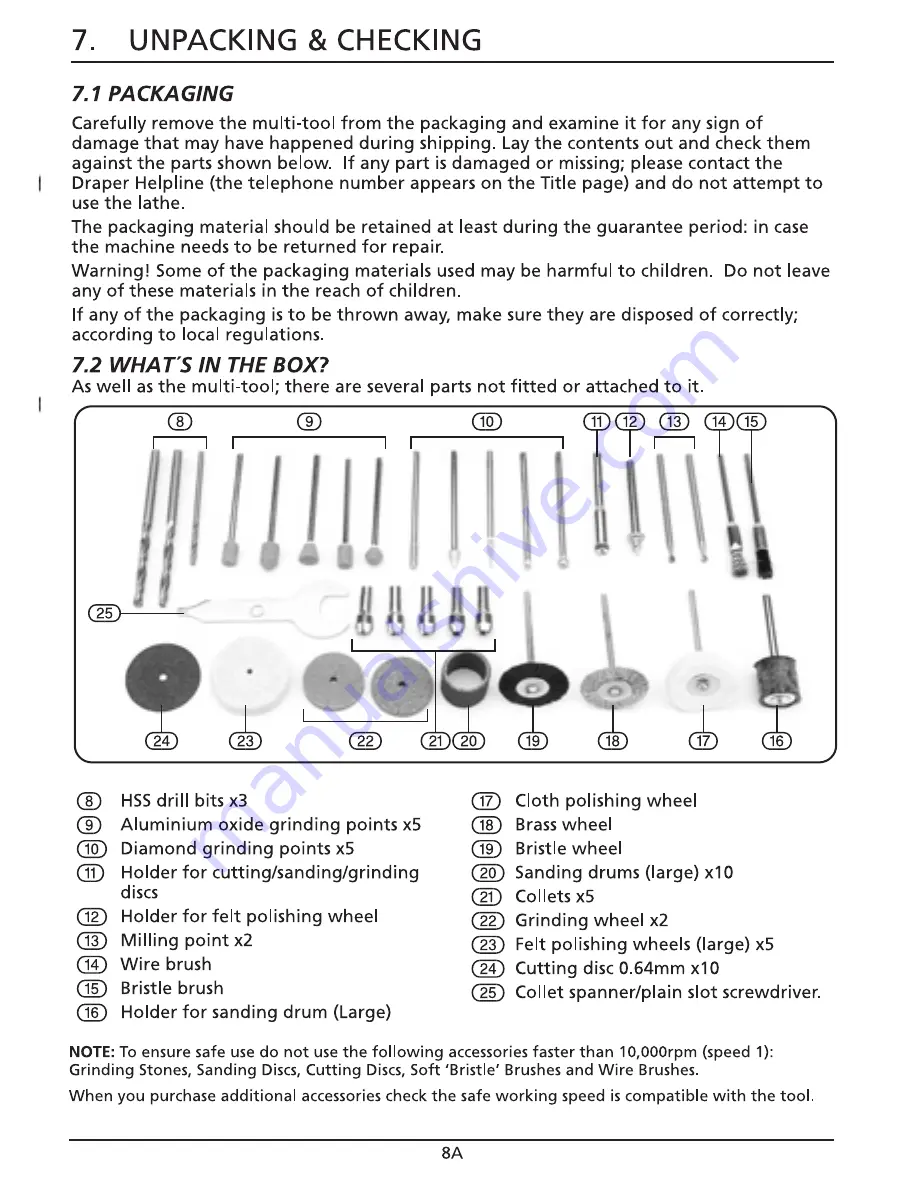 Draper PT141K Instructions For Download Page 10