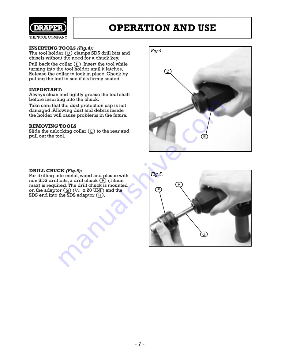 Draper PT900K Instructions Manual Download Page 8