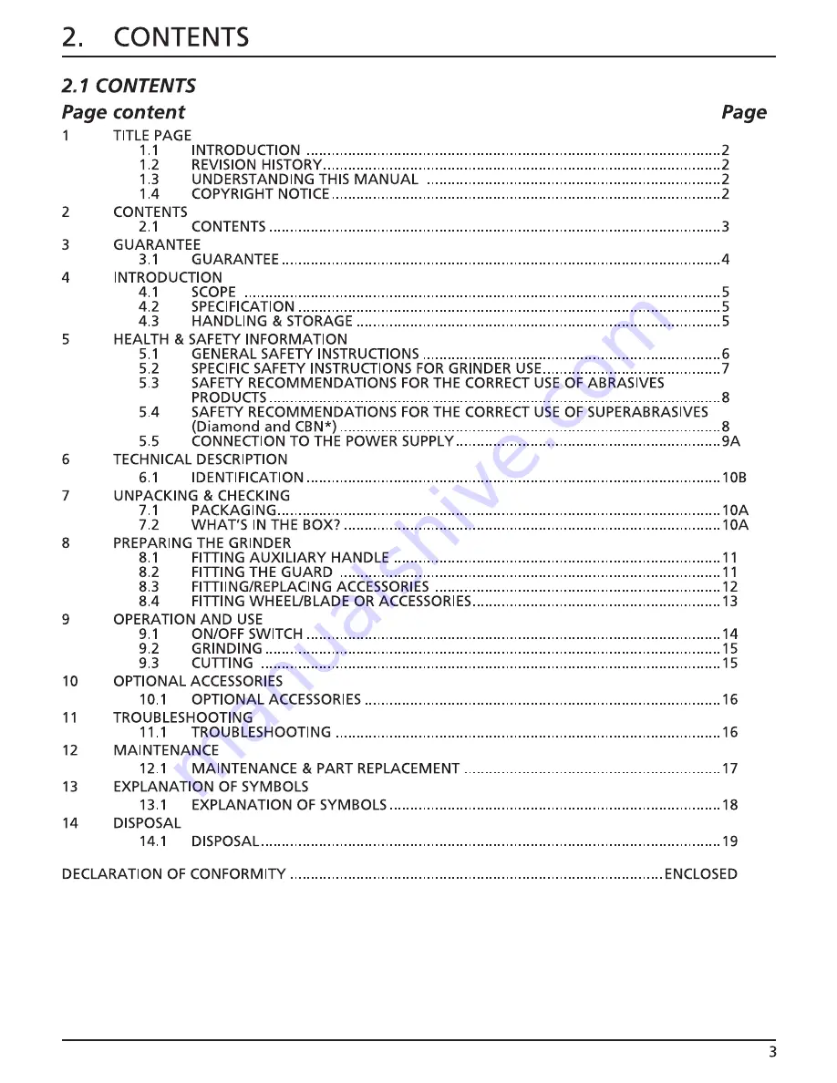 Draper PT9115B Instructions Manual Download Page 3