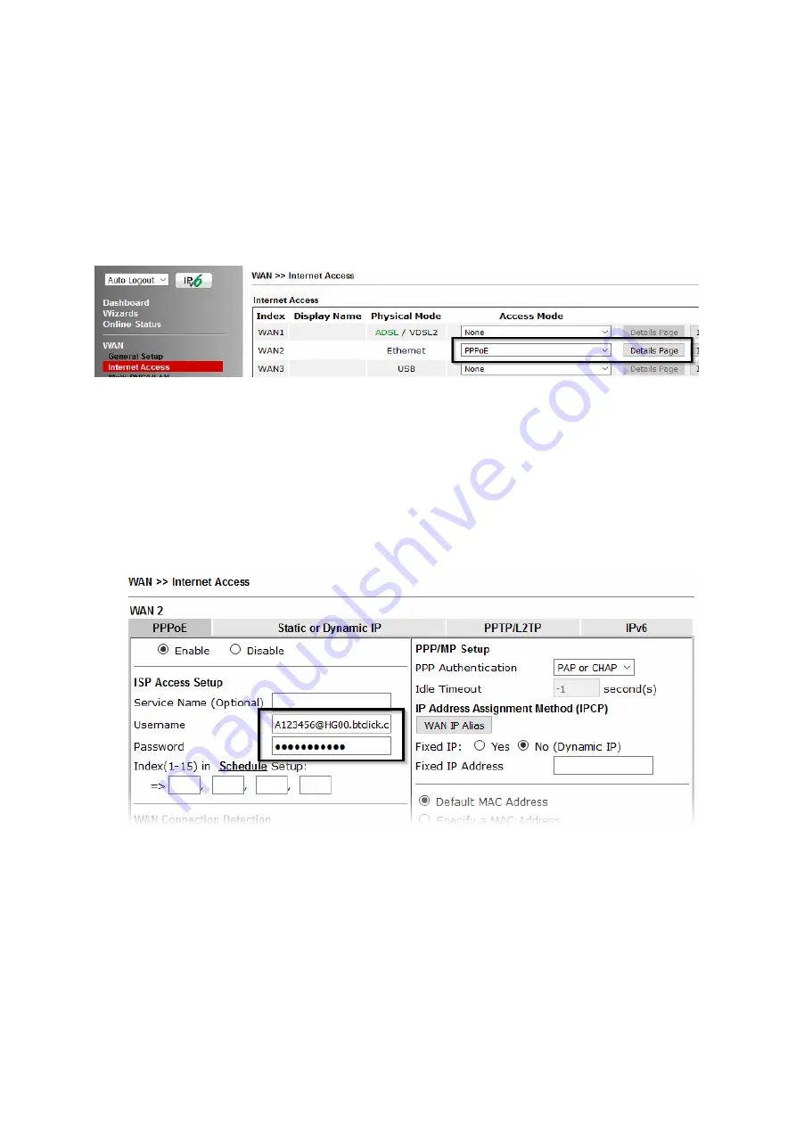 Draytek 2ABB012F EU Скачать руководство пользователя страница 22