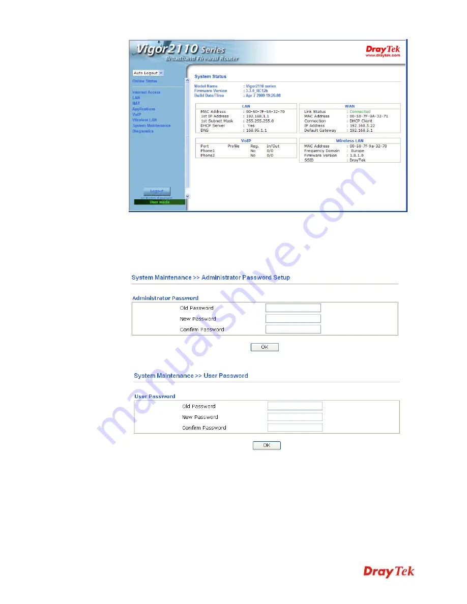 Draytek Vigor 2110 User Manual Download Page 25