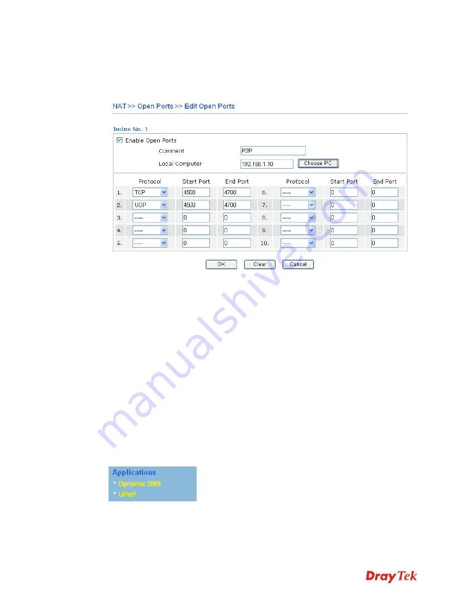 Draytek Vigor 2110 User Manual Download Page 43