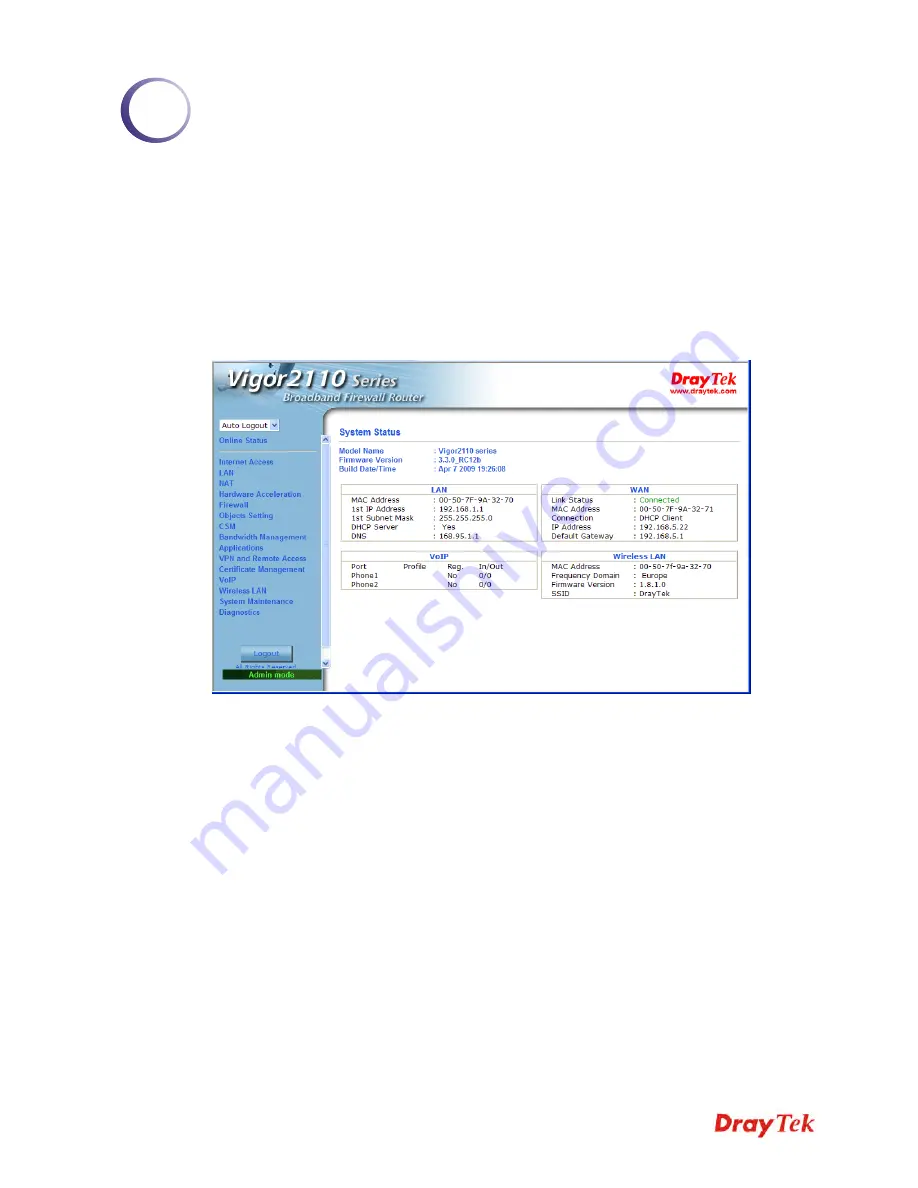 Draytek Vigor 2110 User Manual Download Page 81