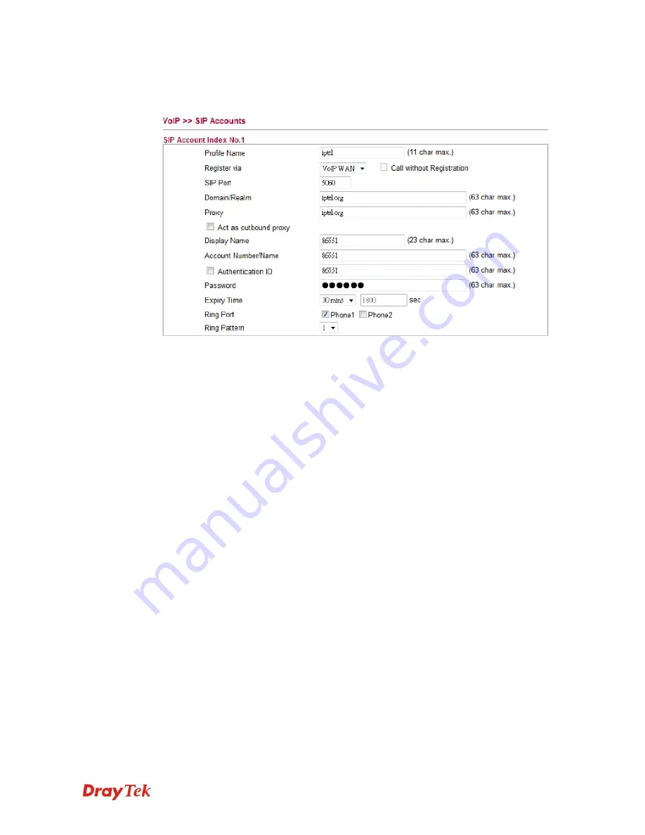 Draytek Vigor 2130 Series User Manual Download Page 316