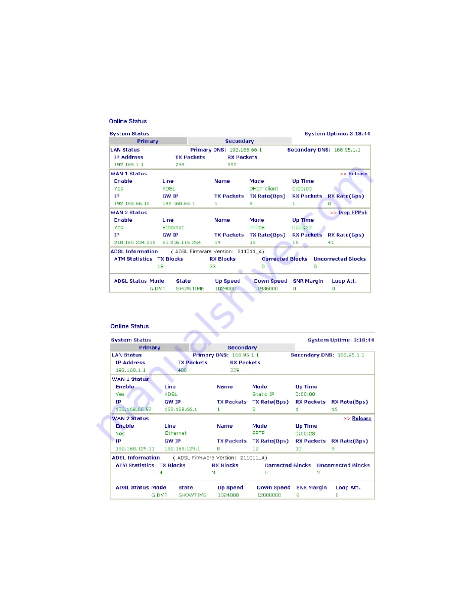 Draytek VIGOR2820 series User Manual Download Page 36