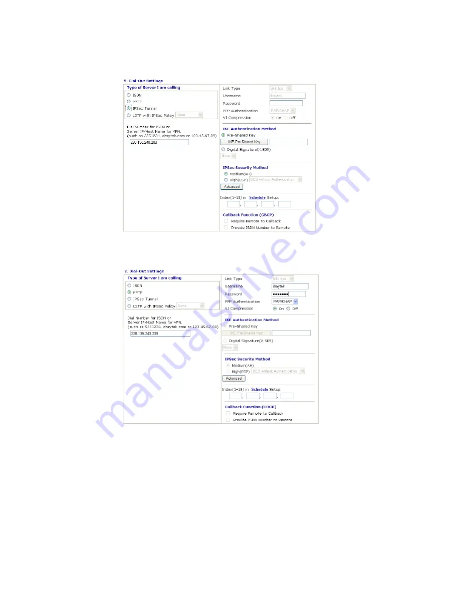 Draytek VIGOR2820 series User Manual Download Page 238