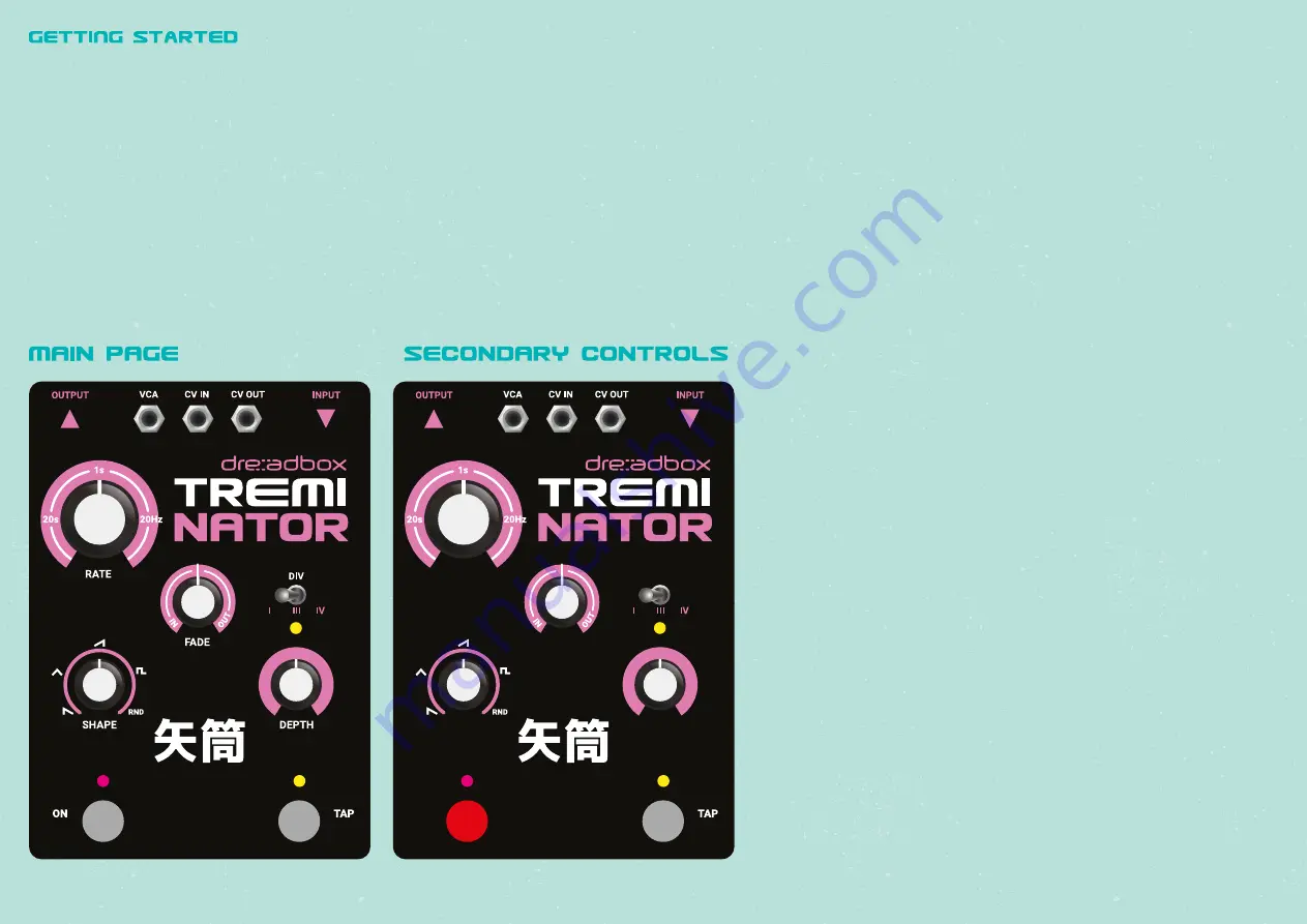 Dreadbox Smashing Tremolo Treminator Manual Download Page 2