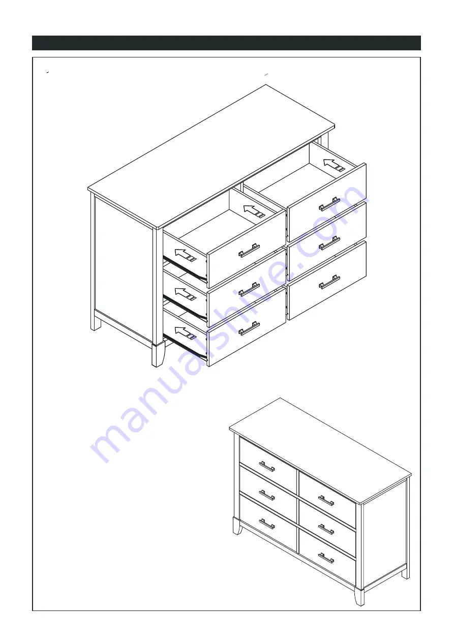 Dream On Me UNIVERSAL DRESSER Assembly Instructions Manual Download Page 13