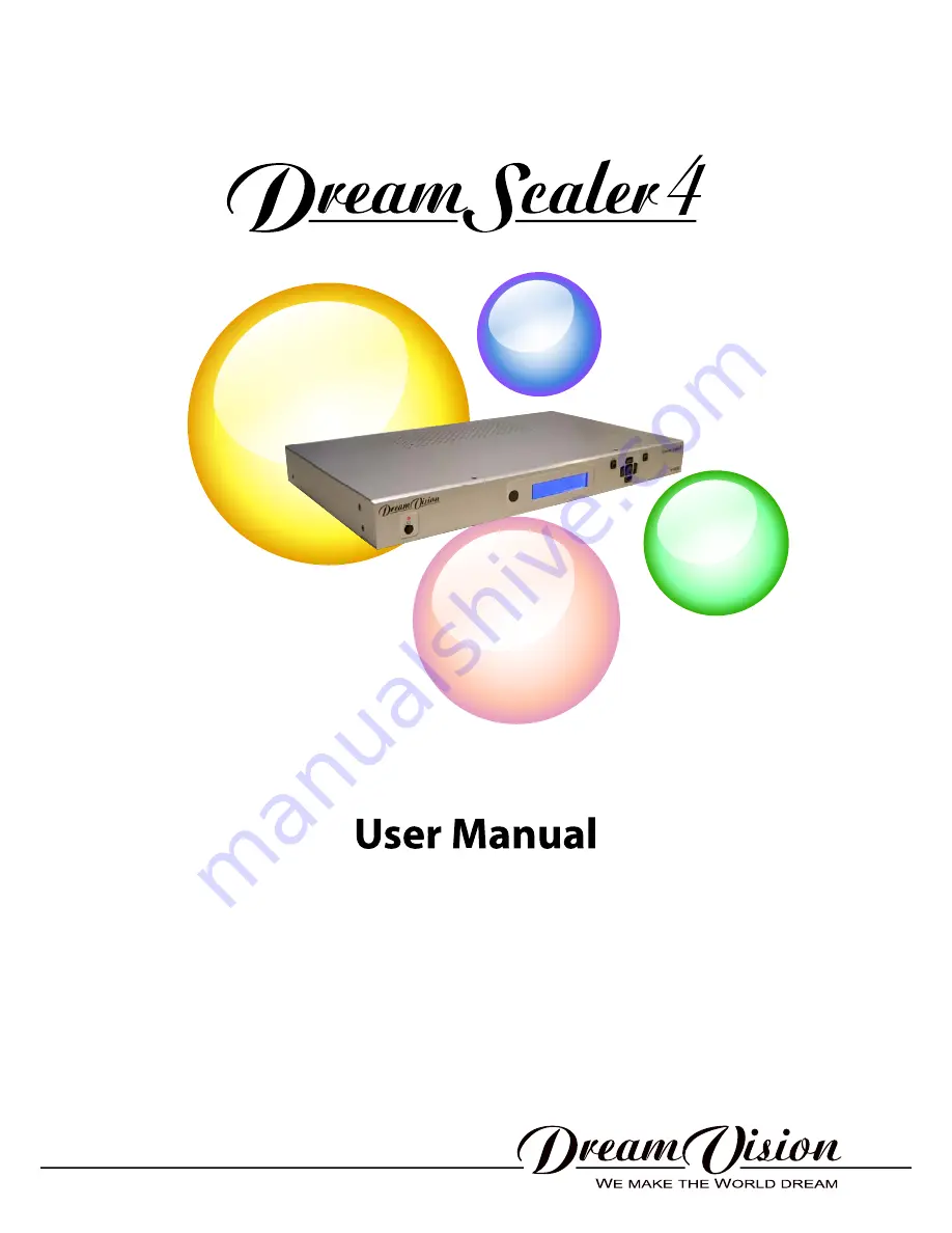 Dream Vision DreamScaler4 Скачать руководство пользователя страница 1