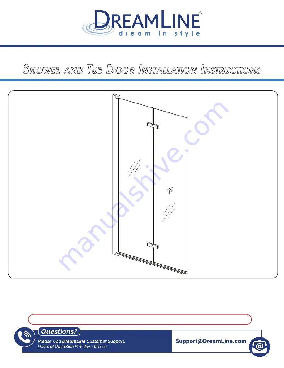 Dreamline AQUA-Q FOLD SD-363072Q Series Installation Instructions Manual Download Page 22