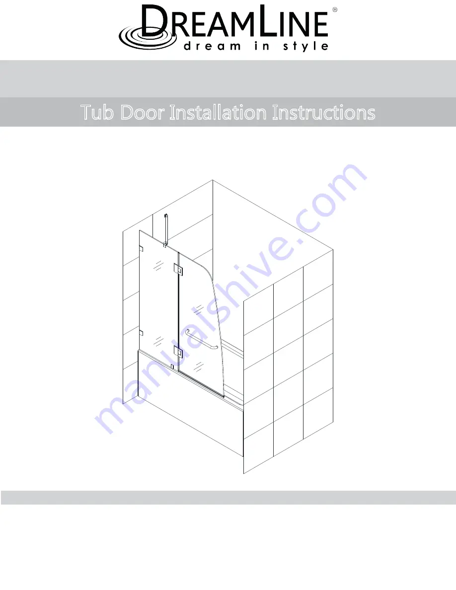 Dreamline AQUALUX SHDR-3348588 Series Installation Instructions Manual Download Page 1