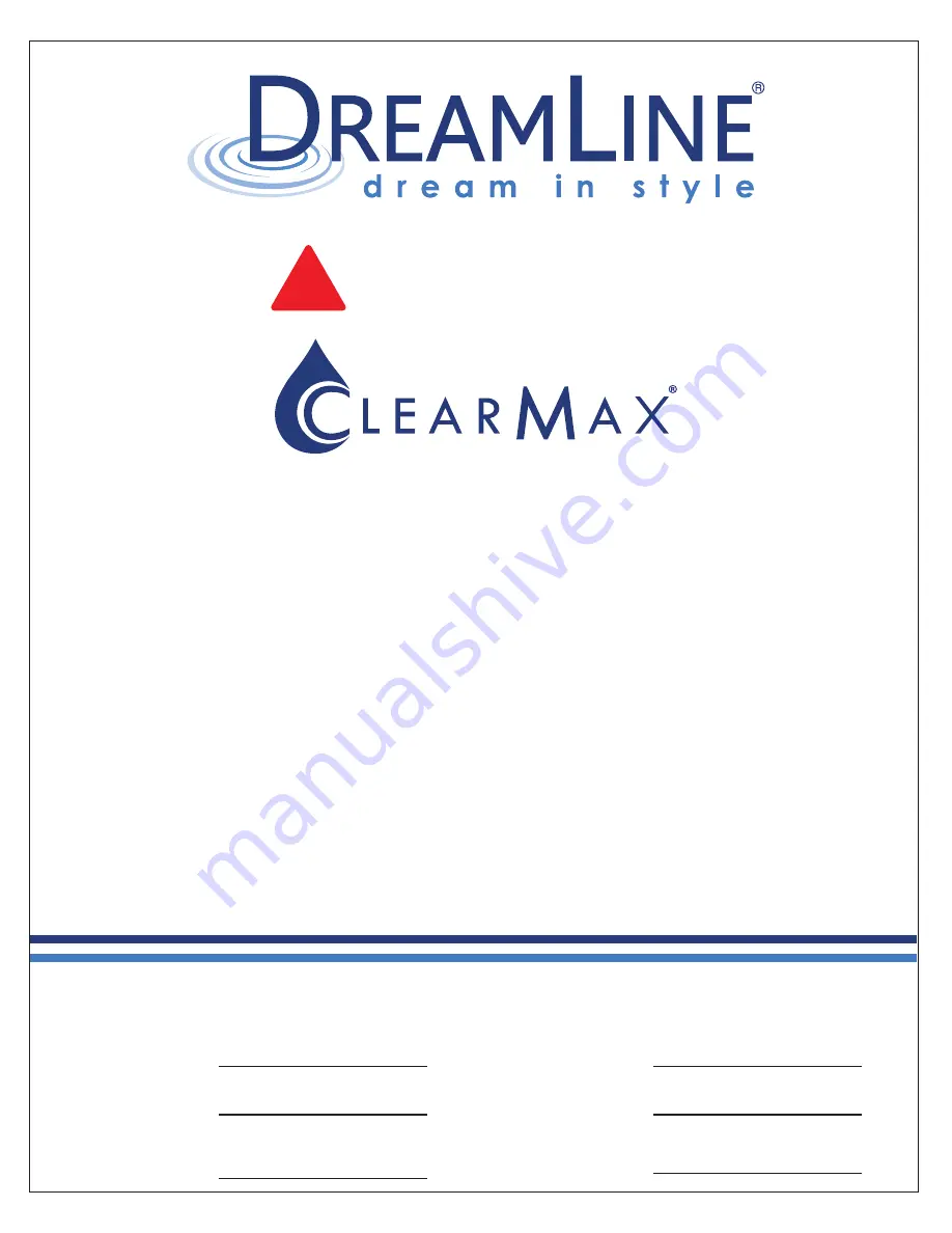 Dreamline SAPPHIRE-V AC VH60W620XXX04 Installation Instructions Manual Download Page 2