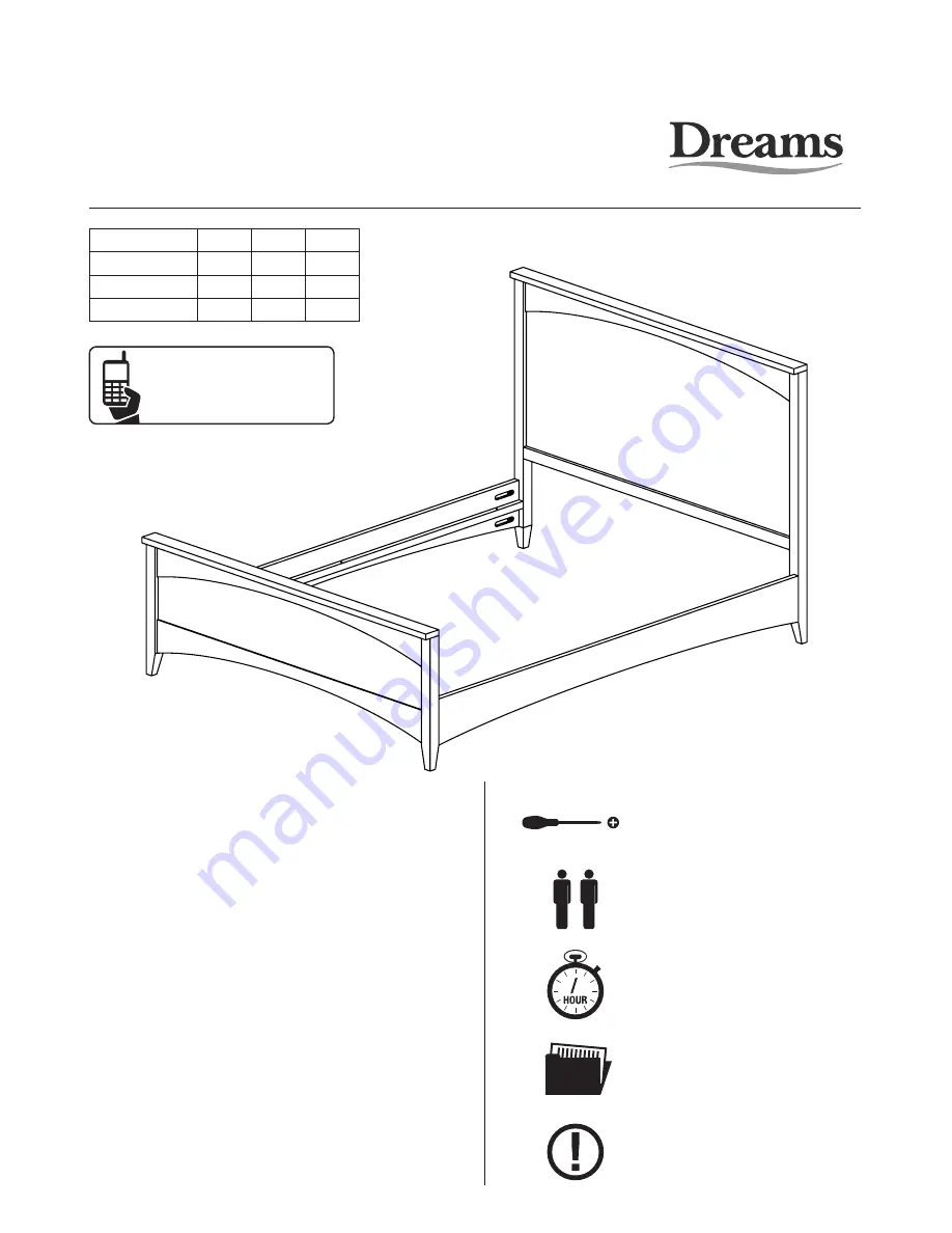 Dreamsat Miller White Painted Bed Скачать руководство пользователя страница 1