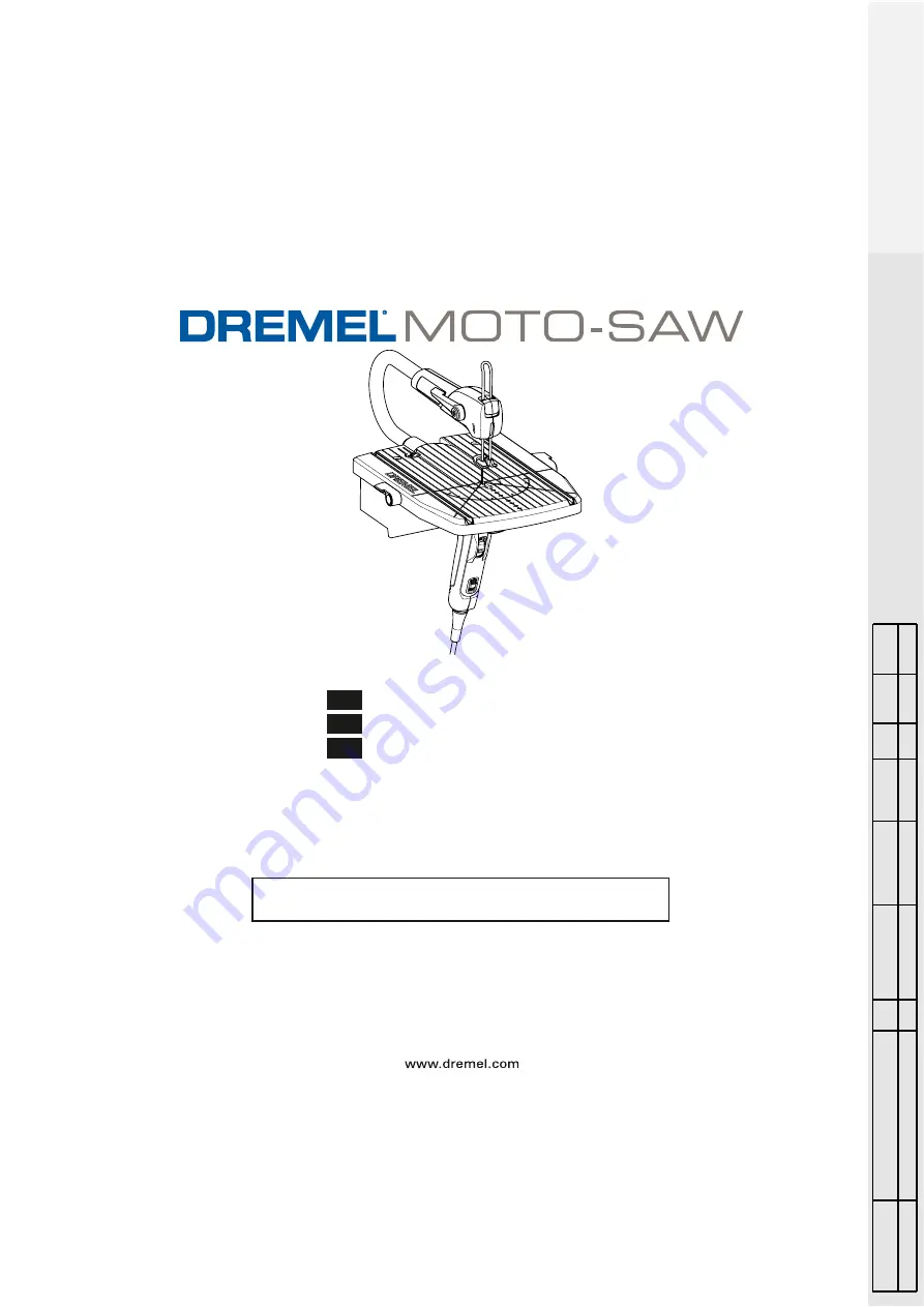 drem MOTO-SAW Original Instructions Manual Download Page 1