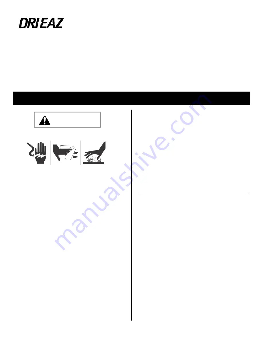 Dri-Eaz F413-230V UK Owner'S Manual Download Page 1