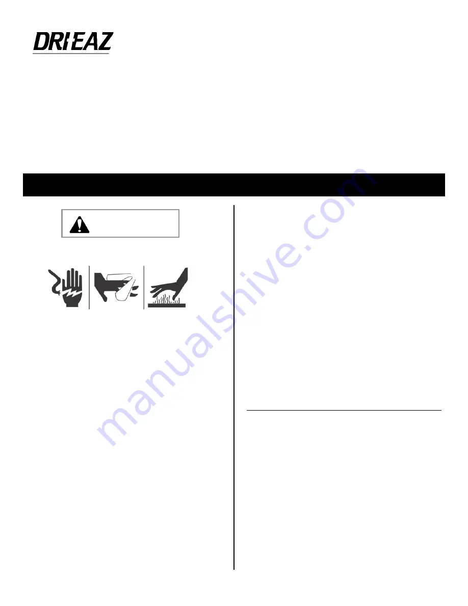 Dri-Eaz F413-230V UK Owner'S Manual Download Page 16