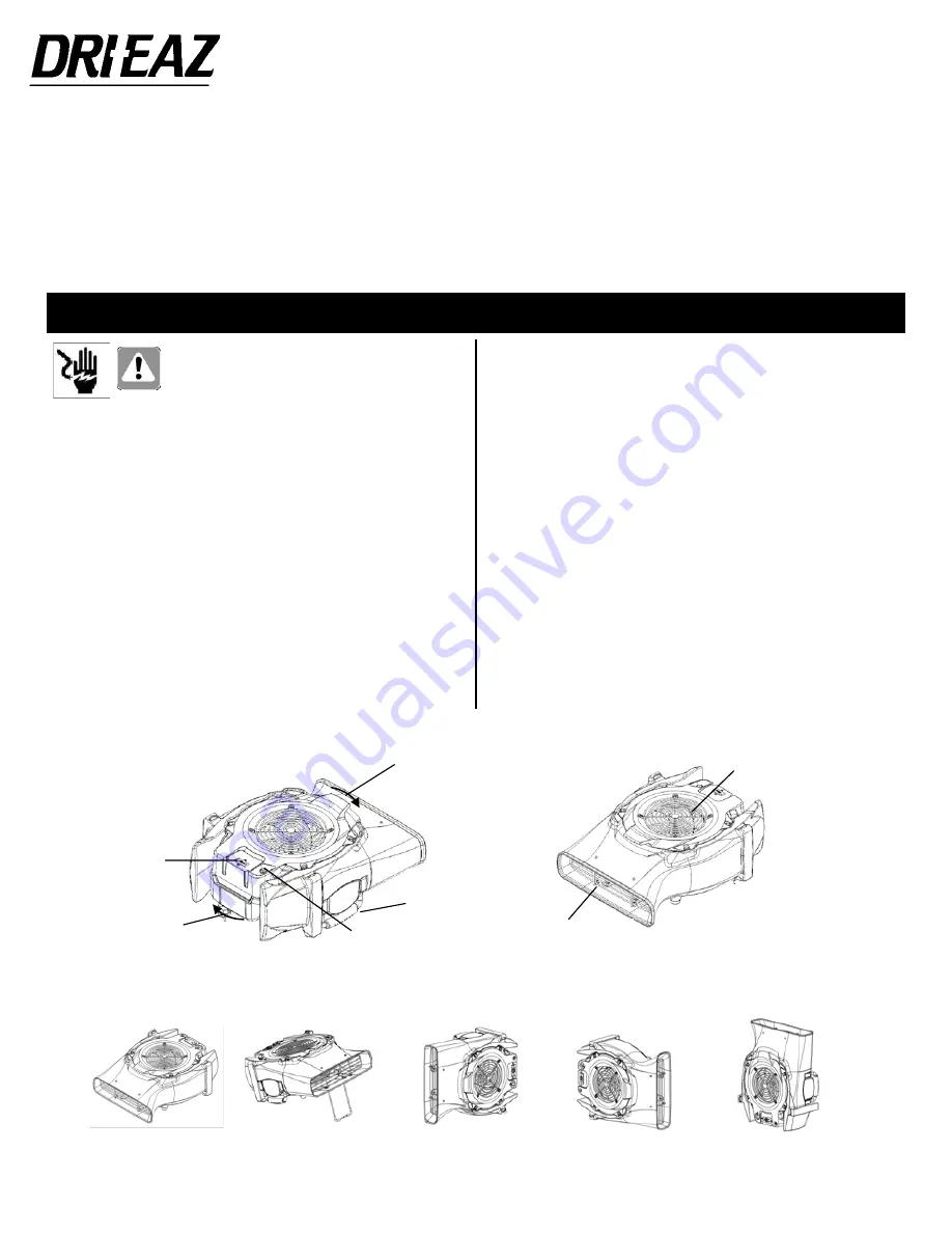 Dri-Eaz Velo F504-230V Скачать руководство пользователя страница 1