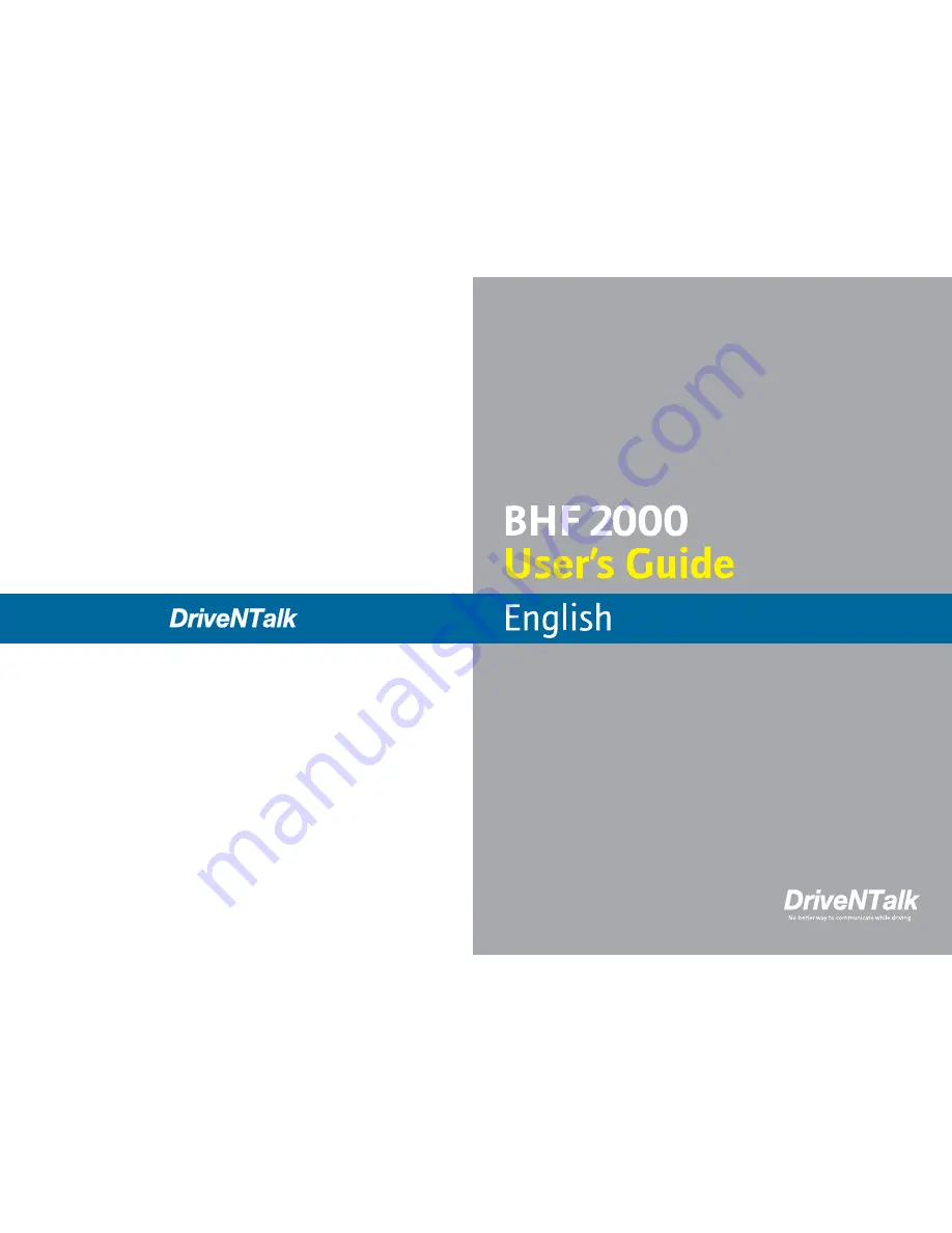 DriveNTalk bhf 2000 Скачать руководство пользователя страница 1