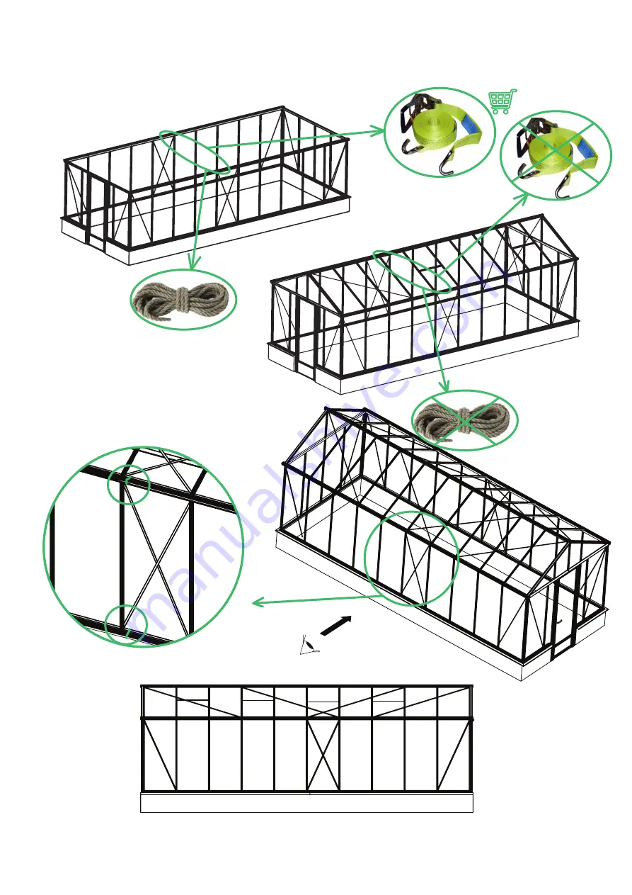 DrivhusSenter FORTA PA MUR Assembly Manual Download Page 28