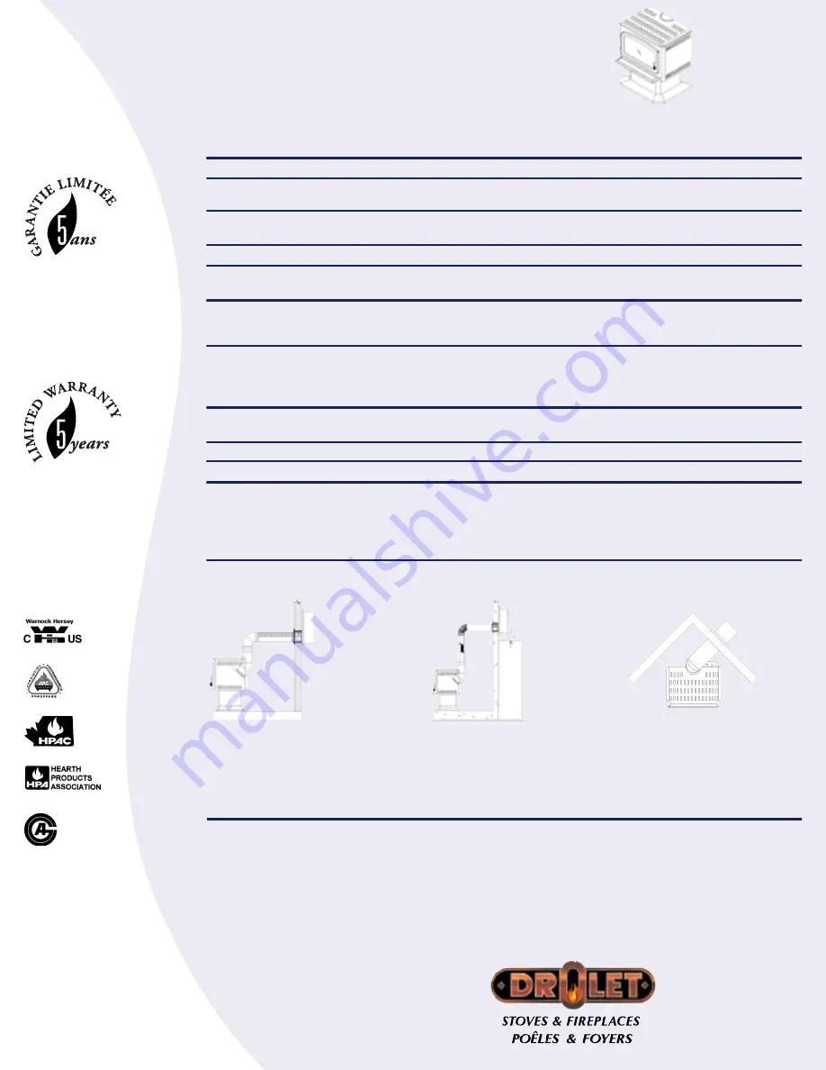 Drolet DG05450 Technical Data Download Page 2