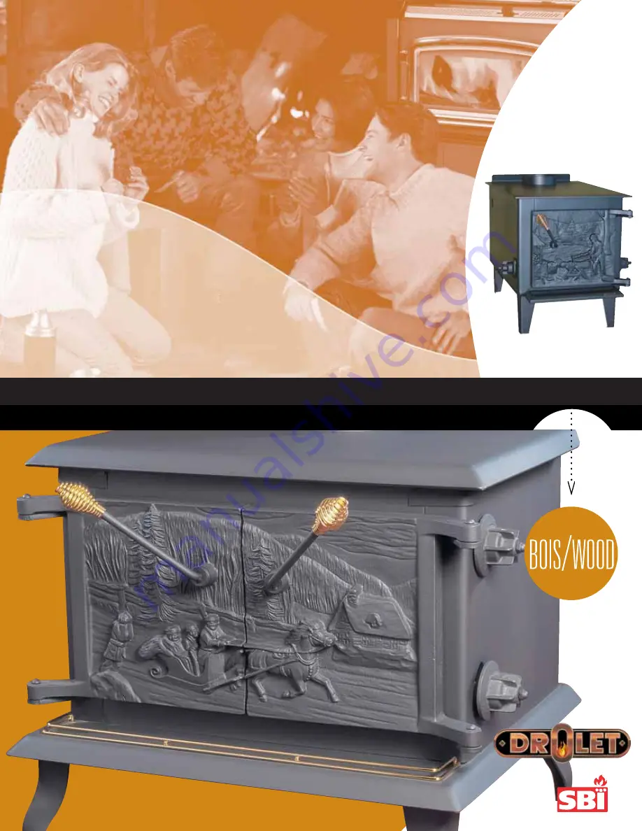 Drolet Heavy-duty Controlled-Combustion Stove Скачать руководство пользователя страница 1