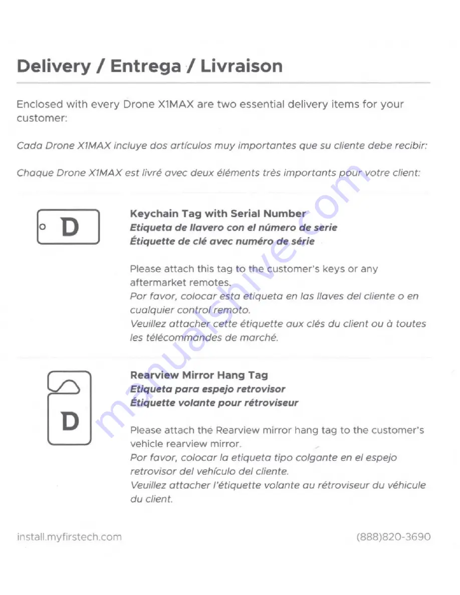 Drone X1 MAX Installation Manual Download Page 3