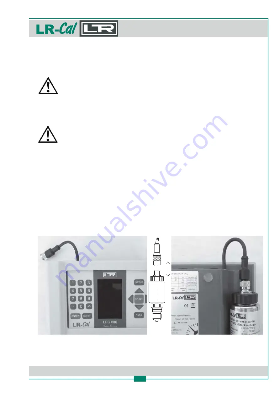 DRUCK & TEMPERATUR Leitenberger LR-Cal LPC 300 Operating Manual Download Page 17