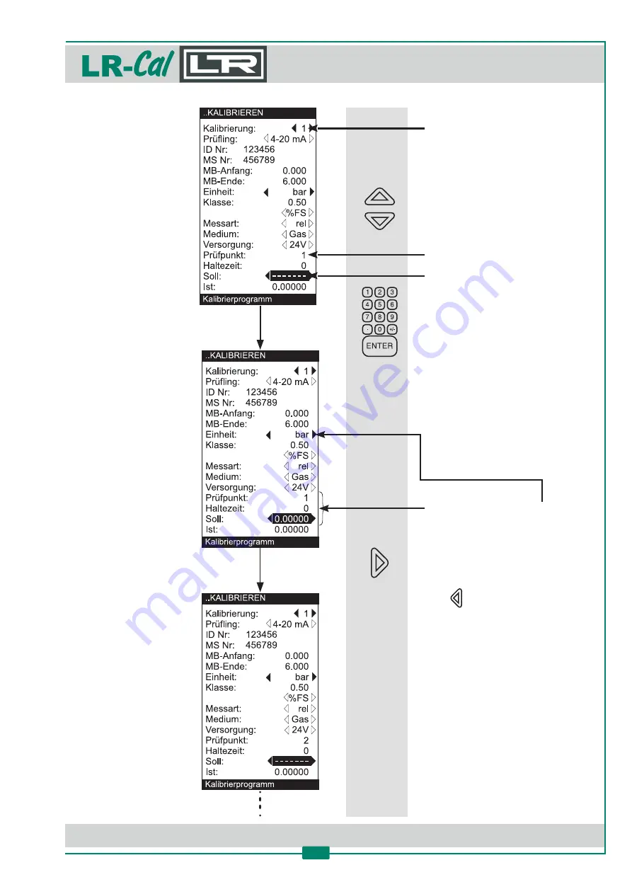 DRUCK & TEMPERATUR Leitenberger LR-Cal LPC 300 Operating Manual Download Page 41