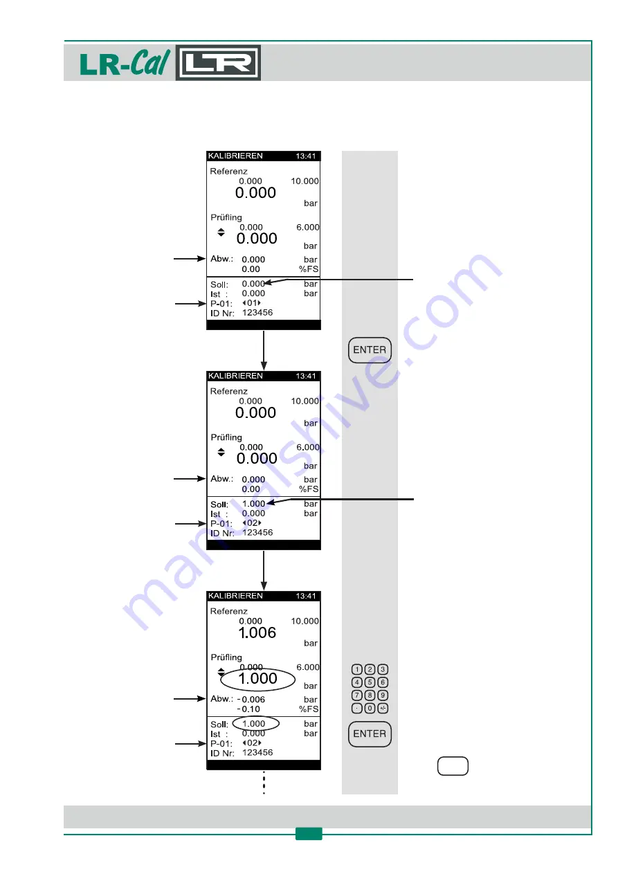 DRUCK & TEMPERATUR Leitenberger LR-Cal LPC 300 Operating Manual Download Page 45