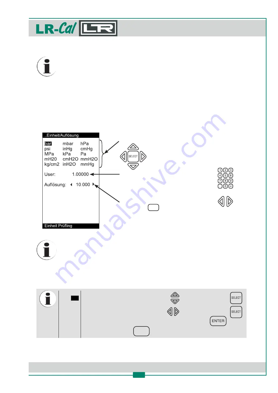 DRUCK & TEMPERATUR Leitenberger LR-Cal LPC 300 Operating Manual Download Page 47