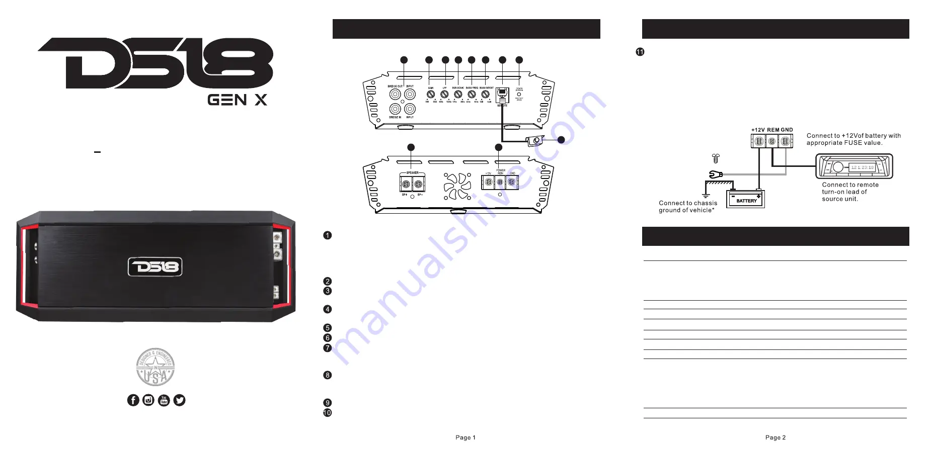 DS18 GEN-X6000.1D Скачать руководство пользователя страница 1