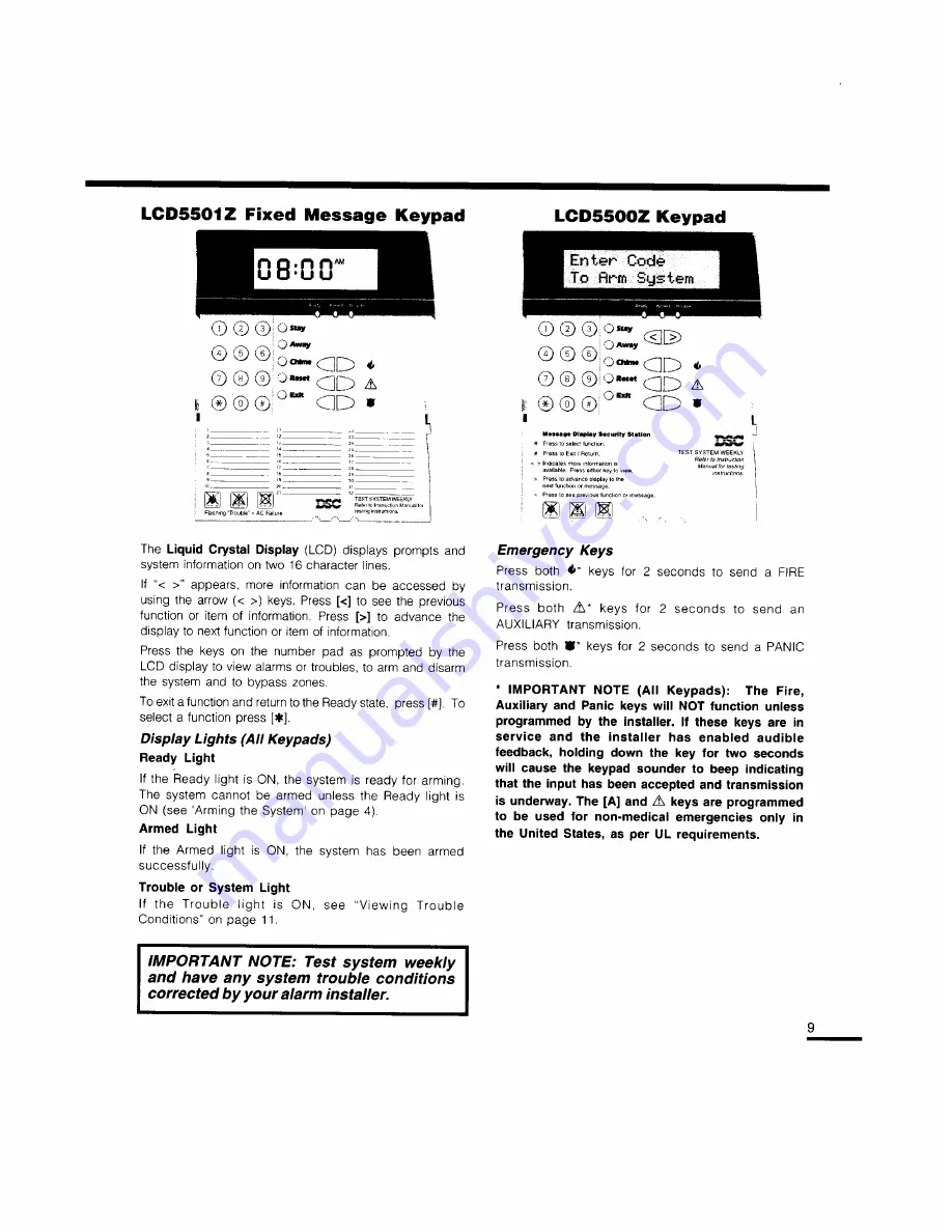 DSC Power632 PC1555 Instruction Manual Download Page 11