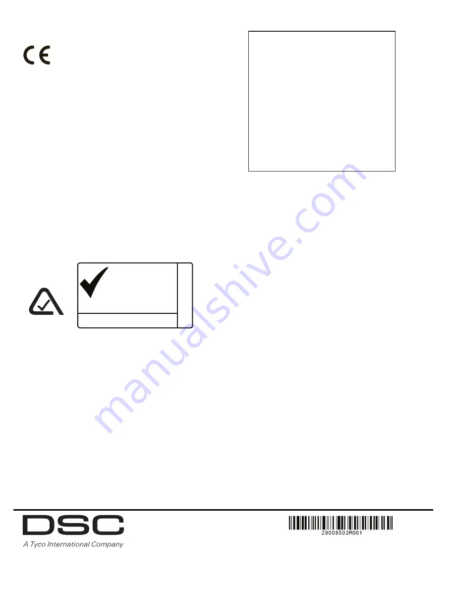 DSC PowerSeries PC1404 V1.1 Скачать руководство пользователя страница 56