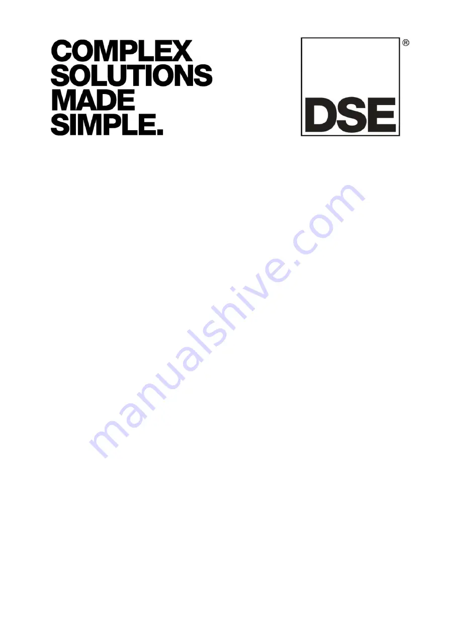 DSE DSEPOWER DSE871 Series Manual Download Page 1