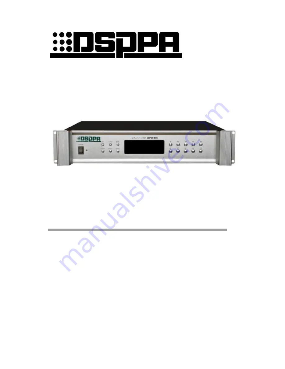 DSPPA MP9908R Owner'S Manual Download Page 1