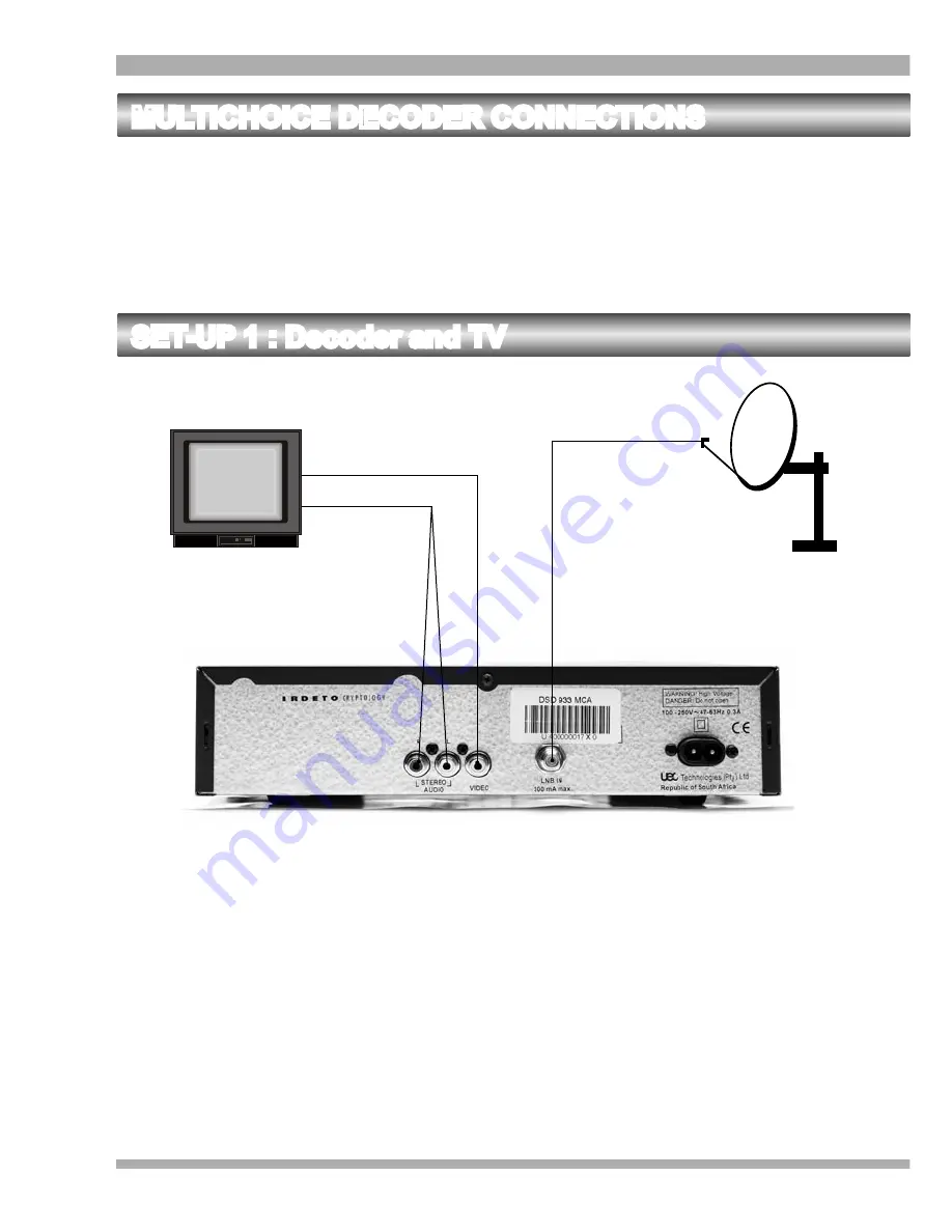 DStv MULTICHOICE 933 Скачать руководство пользователя страница 13