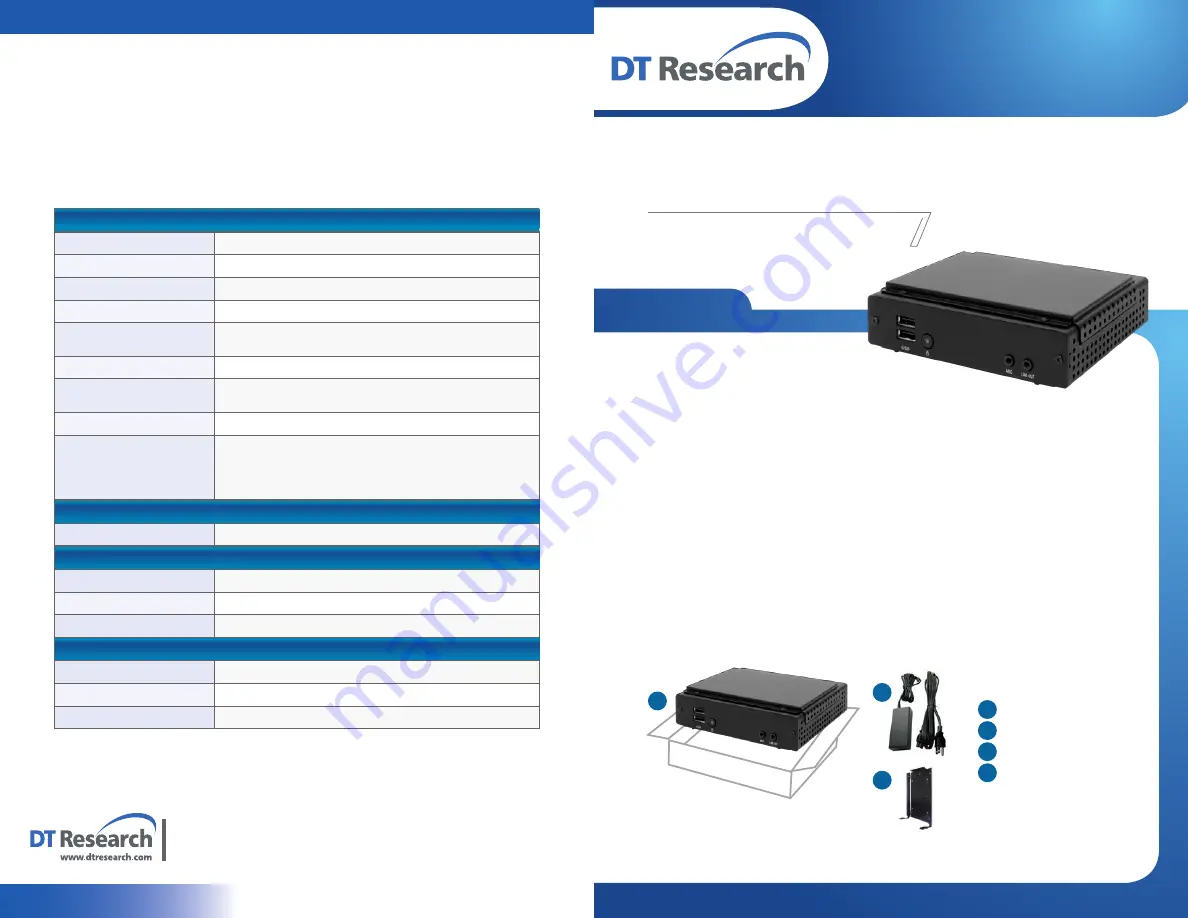 DT Research DT122 Basic Operation Manual Download Page 1