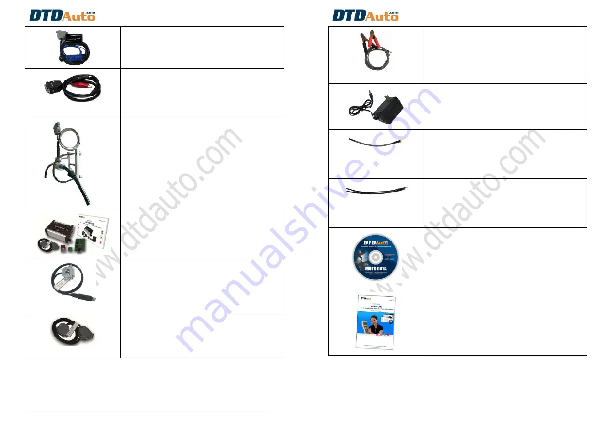 DTDAUTO MOTOSCAN Manual Book Download Page 12