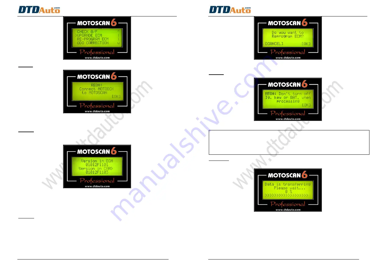 DTDAUTO MOTOSCAN Manual Book Download Page 38