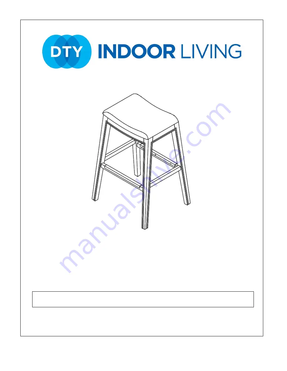 DTY INDOOR LIVING Saddle Stool IF-1001 Quick Start Manual Download Page 1