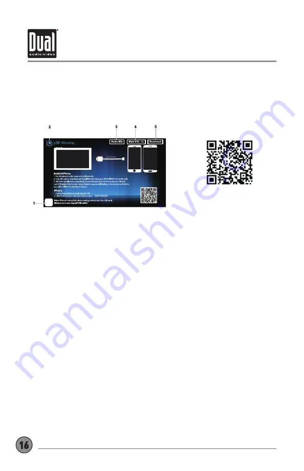 Dual Electronics Corporation DM70MIR Installation & Owner'S Manual Download Page 16