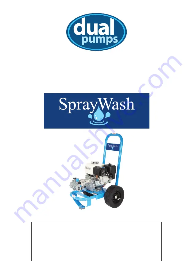 Dual Pumps SprayWash SW116PHR Скачать руководство пользователя страница 1