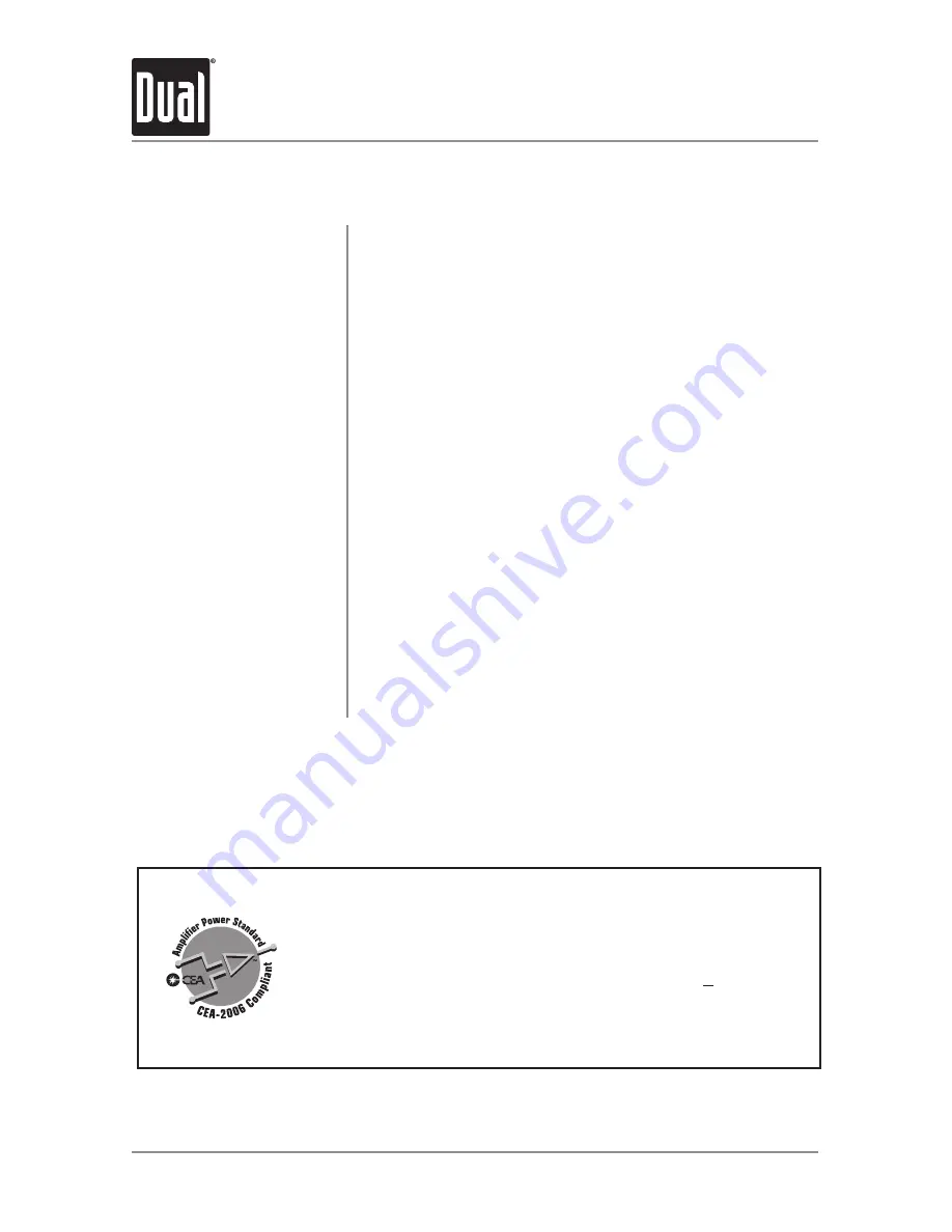 Dual DC426BT Installation & Owner'S Manual Download Page 22