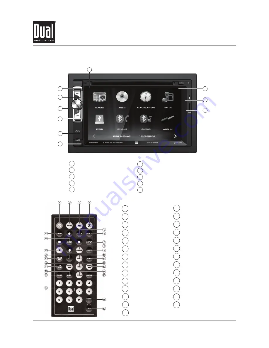 Dual DV927BT Installation & Owner'S Manual Download Page 8