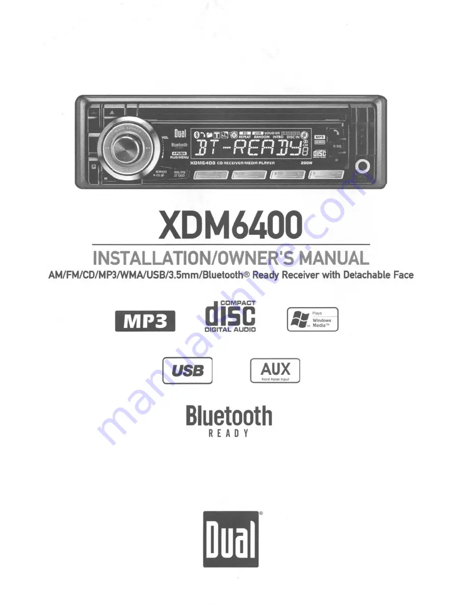 Dual XDM6400 Скачать руководство пользователя страница 1