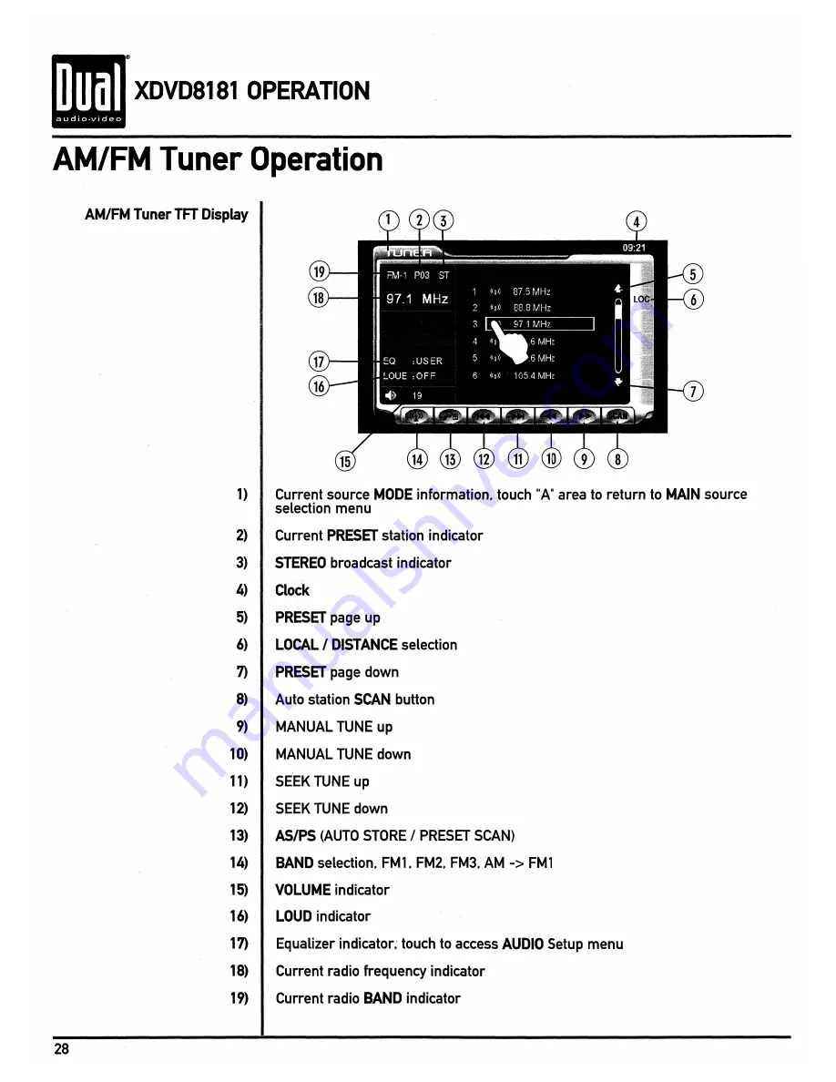 Dual XDVD8181 Owner'S Manual Download Page 28